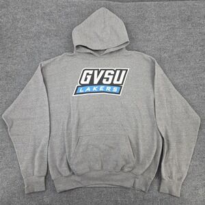 GVSU Lakers Sweatshirt Hoodie Mens 2XL Gray NCAA Football Grand Valley State